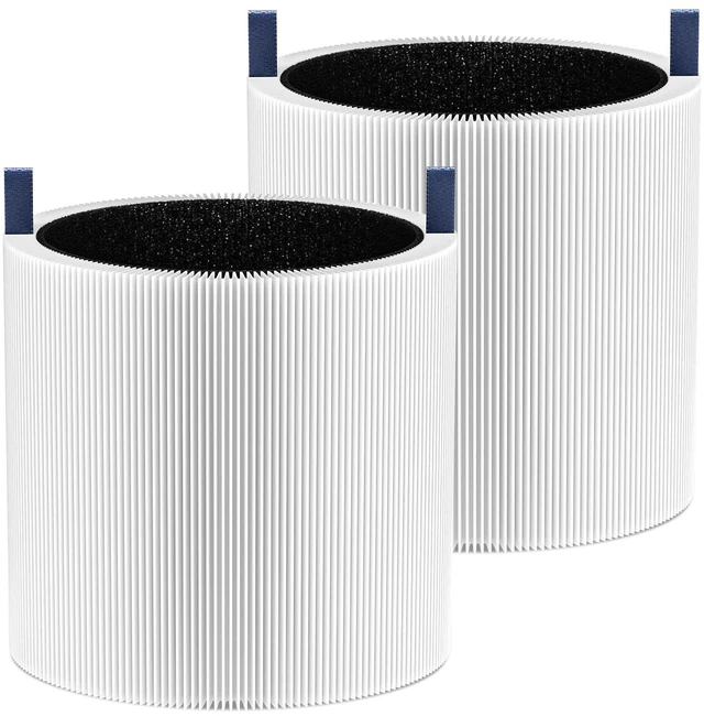 Main image of Mini Max Replacement Filter for Blueair Blue Pure Mini Max Air Purifiers | 2-in-1 Activated Carbon Blue Pure FMINI Filter Fits for Blue Pure Mini Max Air Purifier, White, 2 Pack