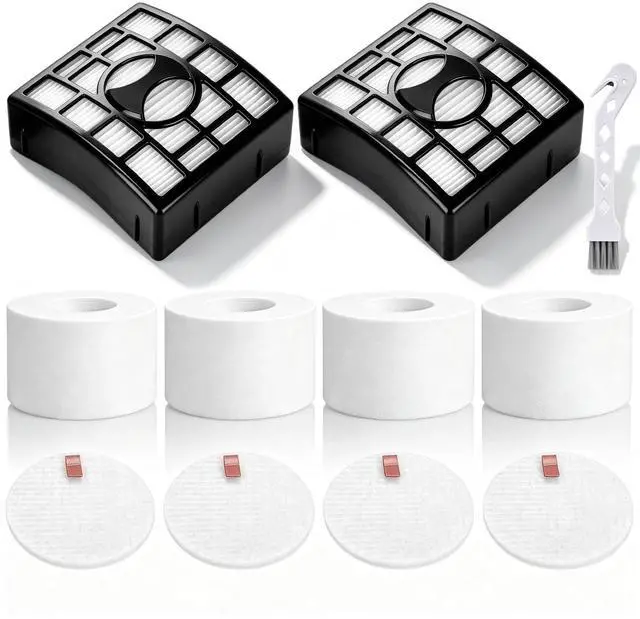 Main image of ViewSonic Vacuum Filter Replacement for Shark Rotator DuoClean Lift Away | 2 + 4 Pack Powered Speed NV680 NV681 NV682 NV683 NV800 NV801 NV803 UV810, Compare to Part # XFF680 &XHF680