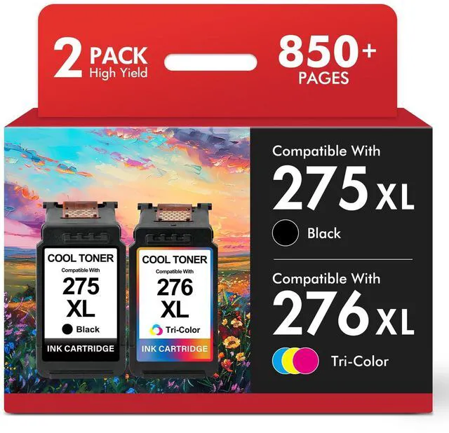 Main image of 275 and 276 TS3722 TR4720 TR4700 TR4722 Ink Cartridges for Canon Printer | Replacement for Canon 275XL 276XL PG-275 CL-276 275/276 XL Combo Pack PIXMA TR4722 TS3700 TS3522 TS3500 TS3720 (Black Color)