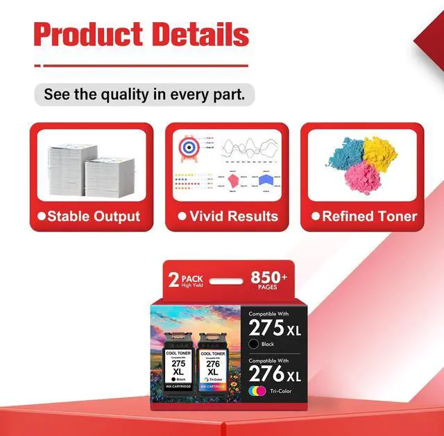 Alt view image 6 of 7 - 275 and 276 TS3722 TR4720 TR4700 TR4722 Ink Cartridges for Canon Printer | Replacement for Canon 275XL 276XL PG-275 CL-276 275/276 XL Combo Pack PIXMA TR4722 TS3700 TS3522 TS3500 TS3720 (Black Color)