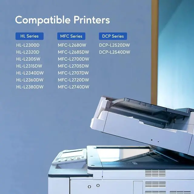 Alt view image 2 of 7 - TN660 Toner Cartridge Replacement Compatible for Brother TN 660 TN-660 TN630 High Yield to use with HL-L2380DW HL-L2320D HL-L2340DW DCP-L2540DW MFC-L2700DW MFC-L2720DW Printer (Black, 4 Pack)