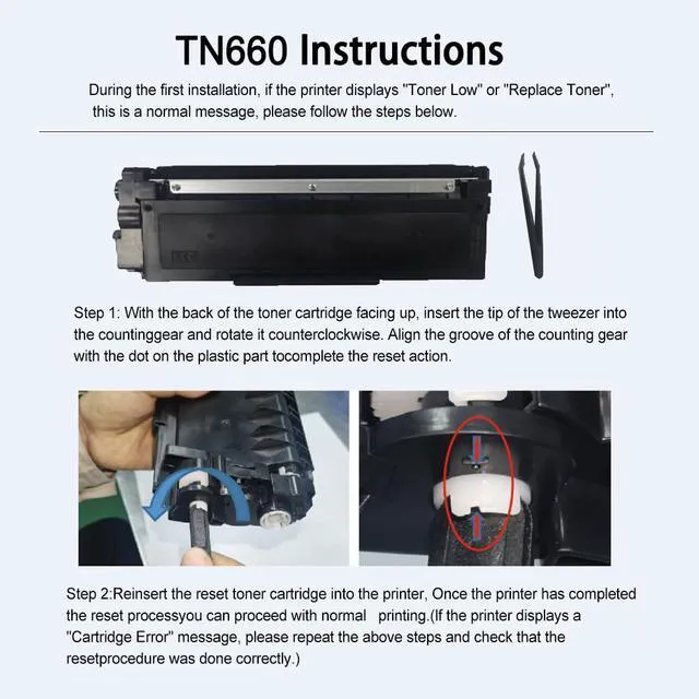 Alt view image 5 of 7 - TN660 Toner Cartridge Replacement Compatible for Brother TN 660 TN-660 TN630 High Yield to use with HL-L2380DW HL-L2320D HL-L2340DW DCP-L2540DW MFC-L2700DW MFC-L2720DW Printer (Black, 4 Pack)