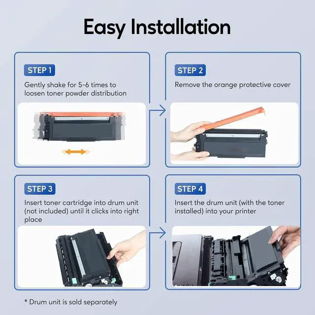 Alt view image 4 of 7 - TN660 Toner Cartridge Replacement Compatible for Brother TN 660 TN-660 TN630 High Yield to use with HL-L2380DW HL-L2320D HL-L2340DW DCP-L2540DW MFC-L2700DW MFC-L2720DW Printer (Black, 4 Pack)