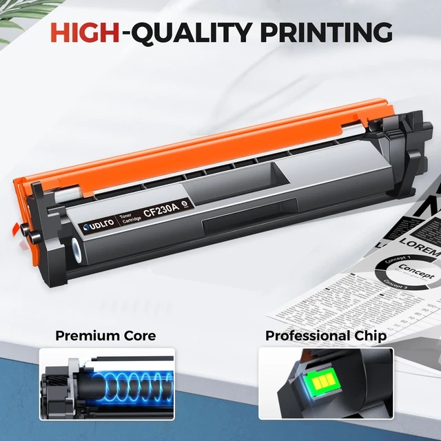 Alt view image 5 of 7 - 30A Black Toner Cartridge CF230A Replacement for HP 30A CF230A 30X CF230X | Compatible with Pro MFP M227fdw M203dw M227fdn M203dn M227sdn M203d M227 M203 Series Printer (2-Pack, Black)