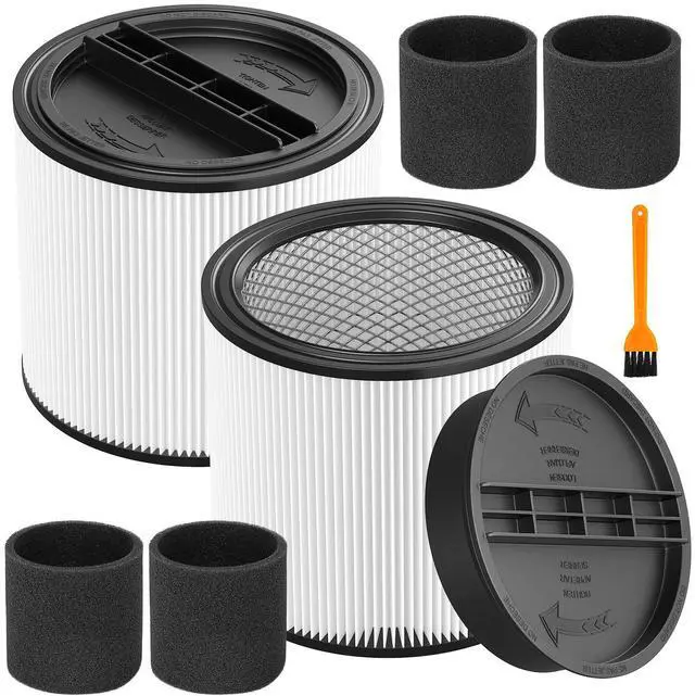 Main image of 90304 Replacement Filter Fit for Shop-Vac 90304 90350 90333 Replacement | for Most Wet/Dry Vacuum Cleaners 5 Gallon and Above, Compare to Part No.90304, 90585 (2+2+4+1)