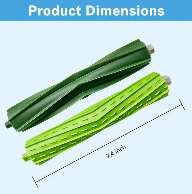 Alt view image 5 of 7 - ViewSonic Replacement Rubber Roller Brushes Compatible with iRobot Roomba E & I &J Series e5 e6 e7 i1 i1+ i2 i3 i3+ i4 i4+ i6 i6+i7 i7+ i8 i8+ j6+ j7 j7+, Combo i5 i5+j5 j5+ Vacuum 2 Sets