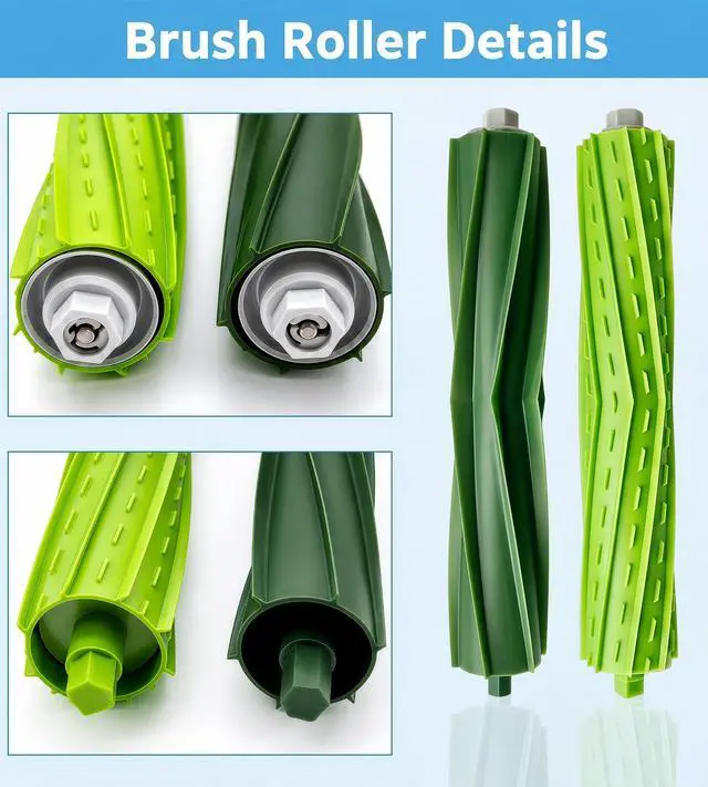 Alt view image 3 of 7 - ViewSonic Replacement Rubber Roller Brushes Compatible with iRobot Roomba E & I &J Series e5 e6 e7 i1 i1+ i2 i3 i3+ i4 i4+ i6 i6+i7 i7+ i8 i8+ j6+ j7 j7+, Combo i5 i5+j5 j5+ Vacuum 2 Sets