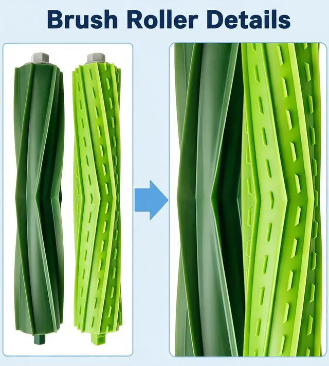 Alt view image 6 of 7 - ViewSonic Replacement Rubber Roller Brushes Compatible with iRobot Roomba E & I &J Series e5 e6 e7 i1 i1+ i2 i3 i3+ i4 i4+ i6 i6+i7 i7+ i8 i8+ j6+ j7 j7+, Combo i5 i5+j5 j5+ Vacuum 2 Sets