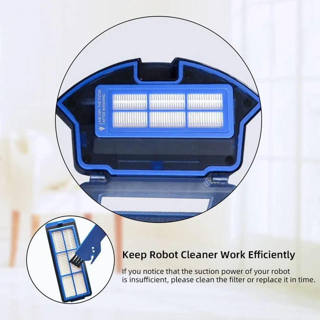 Alt view image 5 of 6 - Accessories Compatible for eufy 11S Max, 30C Max, 15C Max | Robotic Vacuum Replacements: 1 Roller Brush 6 Side Brushes 5 Unibody Filters or
