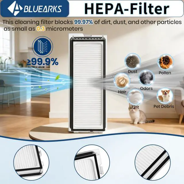Alt view image 4 of 7 - ViewSonic 26Pcs Replacement Parts for Roborock Qrevo S/Qrevo Pro/Qrevo Plus | Not for Original Roborock Qrevo Gen12 Main Brush 4 Hepa Filters 6 Mop Pads 6 Side Brush 6 Vacuum Bags
