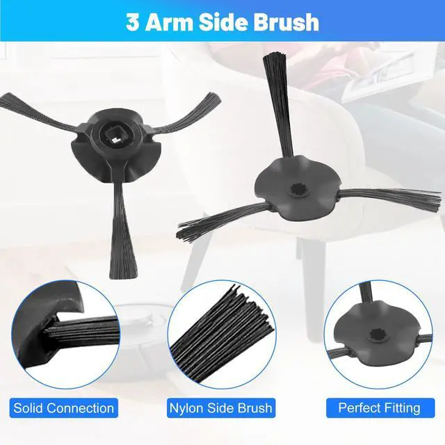 Alt view image 3 of 6 - ViewSonic 6 Pack Side Brushes for Shark Matrix Robot Vacuum Cleaner RV2310, RV2310AE, AV2310, AV2310AE, RV2300, RV2300S, RV2320S, UR2350AE Replacement Parts