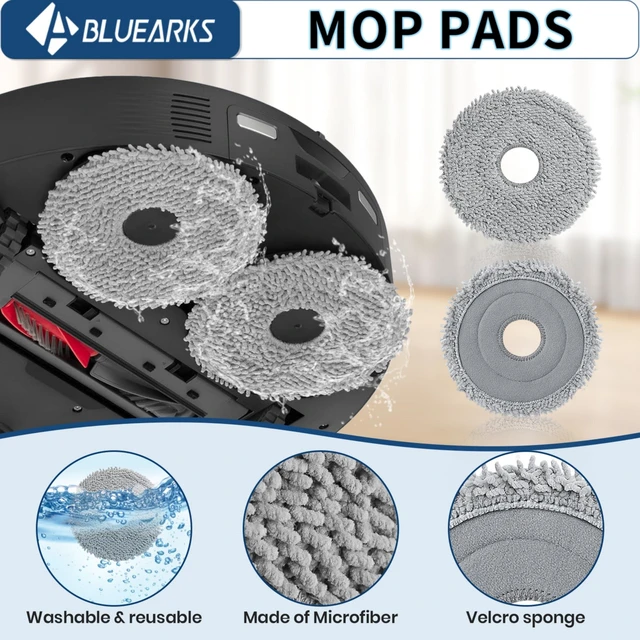 Alt view image 6 of 7 - ViewSonic 26Pcs Replacement Parts for Roborock Qrevo S/Qrevo Pro/Qrevo Plus | Not for Original Roborock Qrevo Gen12 Main Brush 4 Hepa Filters 6 Mop Pads 6 Side Brush 6 Vacuum Bags