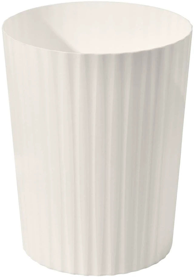 Main image of ViewSonic Small Plastic 2 Gallon Trash Can, Beige | Compact Wastebin, Bathroom, Kitchen, Office, Home Use