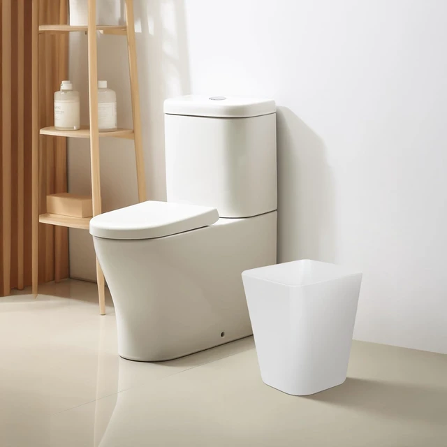 Alt view image 7 of 7 - ViewSonic Small Trash Can -1.8 Gallon - White | Round Container Bin Wastebasket for Office,Home,Bathroom,Kitchen