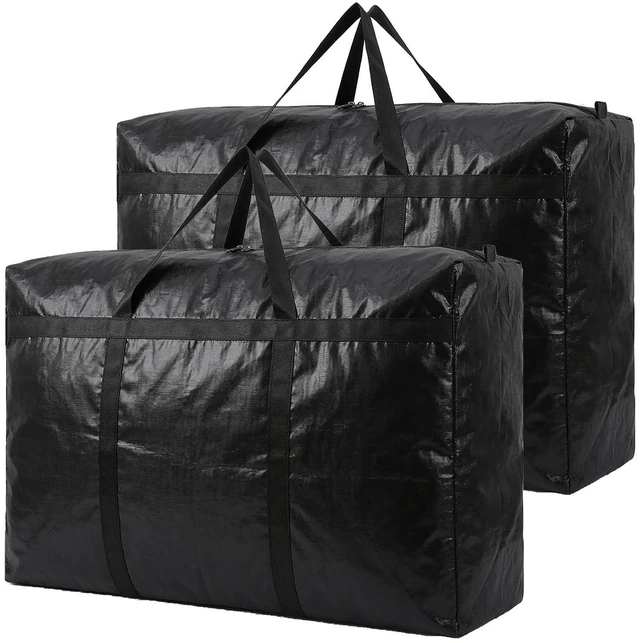 Main image of Heavy Duty Storage Bag with Handles for Moving & Storage (46Gal - 2 Pack) | Extra-Large Capacity for Bedding, Clothing, Blankets, Pillows & Bulky Household Items