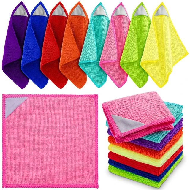Main image of Magnetic Microfiber Cleaning Cloth, Multiple Colors, 10 x 10 Inch, 8 Pcs | Dry Erase Erasers Cleaner for Whiteboards Blackboards, Reusable Washable Dry Erase Cloth Towel for Office Classroom Home