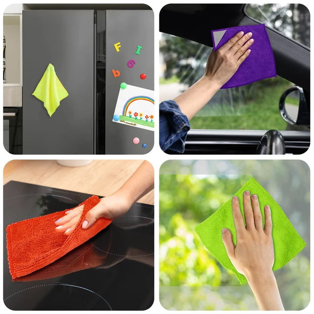 Alt view image 7 of 7 - Magnetic Microfiber Cleaning Cloth, Multiple Colors, 10 x 10 Inch, 8 Pcs | Dry Erase Erasers Cleaner for Whiteboards Blackboards, Reusable Washable Dry Erase Cloth Towel for Office Classroom Home