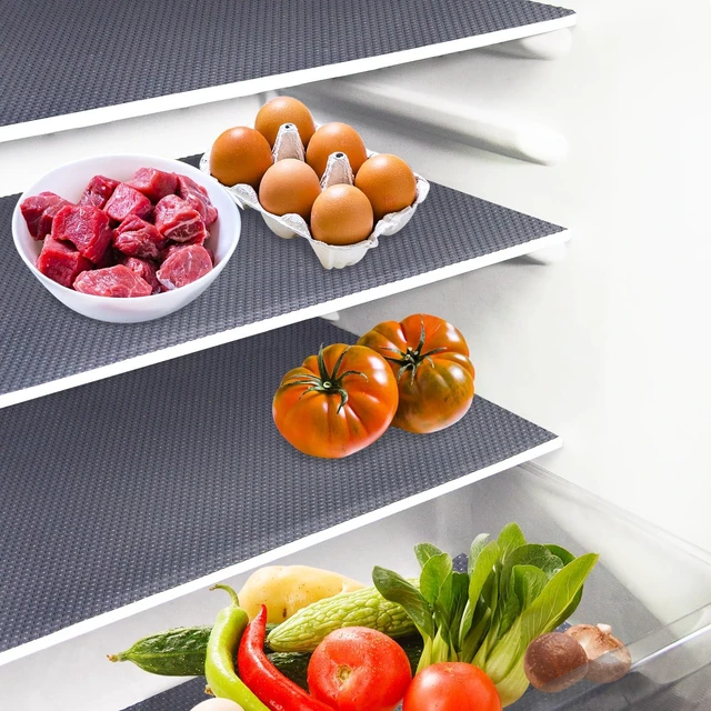 Main image of ViewSonic 10Pcs Refrigerator Liners, Washable Fridge Liner Shelf Mats Refrigerator Pads for Cupboard Cabinet Drawer Home Kitchen Accessories Organization (Grey)