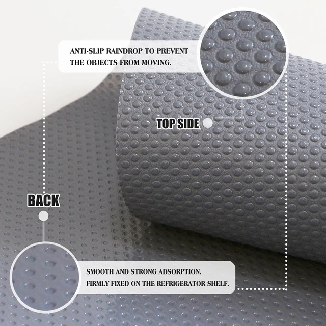 Alt view image 5 of 6 - ViewSonic 10Pcs Refrigerator Liners, Washable Fridge Liner Shelf Mats Refrigerator Pads for Cupboard Cabinet Drawer Home Kitchen Accessories Organization (Grey)