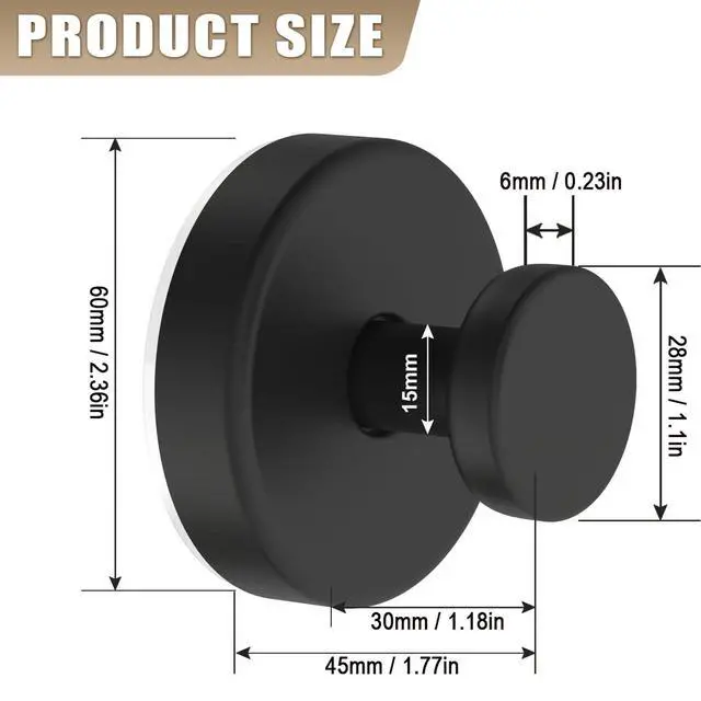 Alt view image 2 of 7 - Suction Cup Hooks for Shower No-Drill Bathroom Hooks for Towels, Robes, Loofah Mountable on Bathroom Walls, Kitchen, Glass, Mirrors, Tile and Smooth,Non-Porous Surfaces, Bath Towel Hooks (2 Pack)