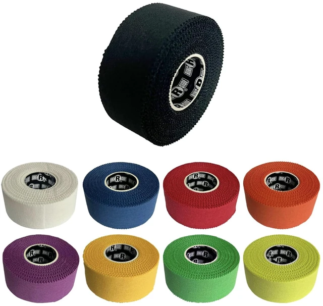 Main image of Ringside 1" Athletic Trainers Tape, Cotton Kinesiology Tape for Combat Sports, Adhesive, 30 Foot Rolls, Black