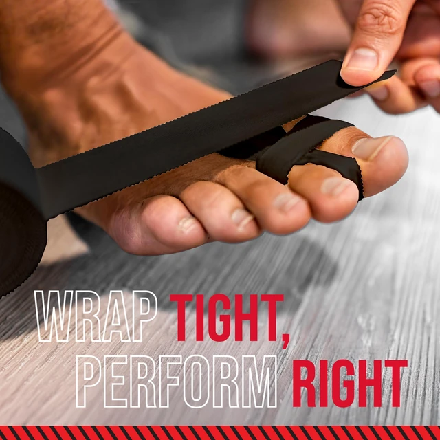 Alt view image 6 of 7 - Ringside 1" Athletic Trainers Tape, Cotton Kinesiology Tape for Combat Sports, Adhesive, 30 Foot Rolls, Black