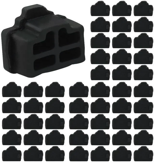Main image of Jiozermi RJ45 Dust Cover, 50 Pcs, Black | Dust Plug, Ethernet Jack Dust Cap, Protects Ethernet Ports from Dust & Debris