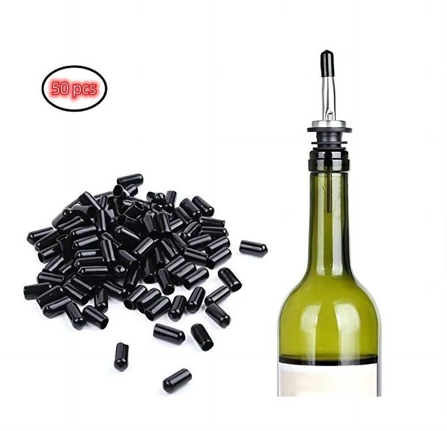 Alt view image 3 of 4 - 50 Pcs Pourers Dust Covers Olive Oil Liquor Bottle Pour Spout Cover Rubber Caps (Not Include the Spout)