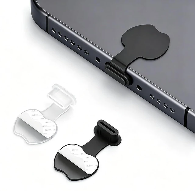 Main image of 10 Packs USB C Dust Plugs Anti Loss Dust Cover for iPhone 17 Pro Max -Clear | USB C-Type Port Anti Loss Silicone Dust Covers for Samsung Galaxy S26 Ultra,S25 Compatible with USB C Type Port Thermos Cu