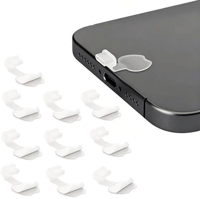 Alt view image 2 of 7 - 10 Packs USB C Dust Plugs Anti Loss Dust Cover for iPhone 17 Pro Max -Clear | USB C-Type Port Anti Loss Silicone Dust Covers for Samsung Galaxy S26 Ultra,S25 Compatible with USB C Type Port Thermos Cu