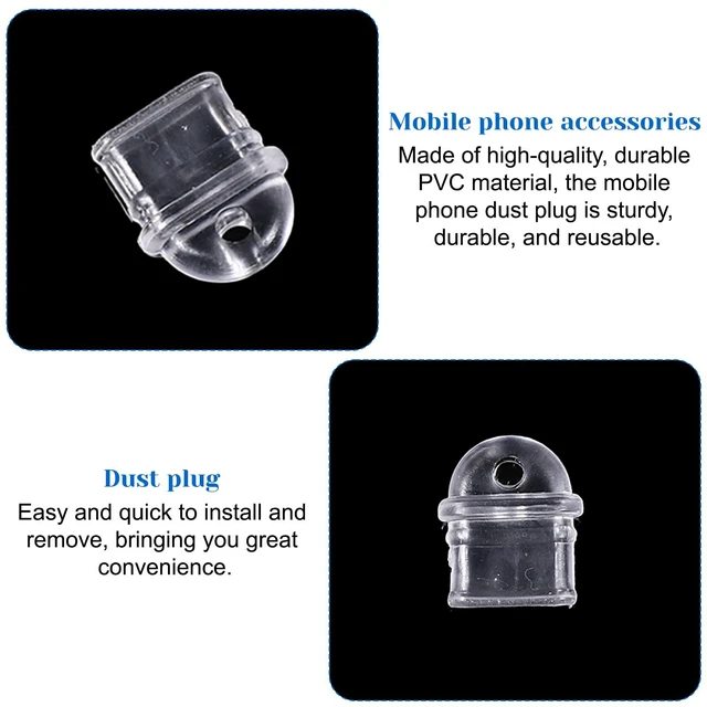 Alt view image 6 of 7 - 50 Pcs White Anti Dust Silicone Type C Charging Port with 1 Pcs Brush, Clear Charging Port Covers Anti Plug Cover Plugs, Protector Protective Dust Plug for Phones Laptops