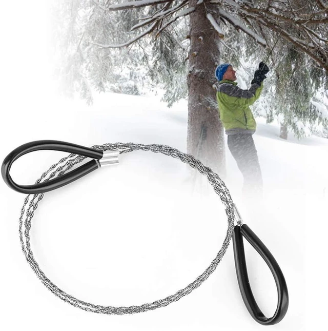 Alt view image 4 of 7 - Metal Wire Saw Hand Pocket String Rope Saw Emergency Survival Saw PVC Pipe Cutting Tool for Wood Camping Hiking Hunting,Stainless Steel Cable Saw