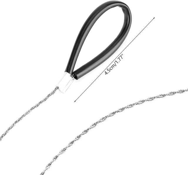 Alt view image 7 of 7 - Metal Wire Saw Hand Pocket String Rope Saw Emergency Survival Saw PVC Pipe Cutting Tool for Wood Camping Hiking Hunting,Stainless Steel Cable Saw