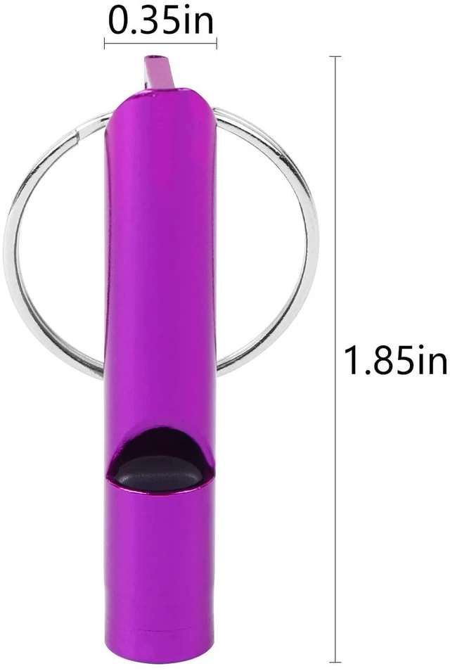 Alt view image 2 of 6 - MIDELONG 6 pcs Emergency Whistle with Key Chain, Aluminum Extra Loud Safety Survival Whistle Keychain for Outdoor Sports Camping Hiking Boating Hunting, 6 Colors