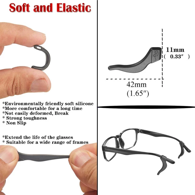 Alt view image 2 of 5 - AZFVBQL 24 Pairs Eyeglasses Retainers Eyeglass Ear Grips Sports Ear Hook | Silicone Safety Eyewear Retainers for Sunglasses