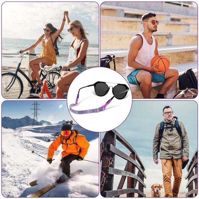 Alt view image 7 of 7 - SMLBJUTE 5 Pcs Adjustable Eyeglass Straps Anti-Slip No Tail Eyewear String Lanyard Retainers Sunglasses Eyeglasses Holder Lanyard (Pastel Violet)