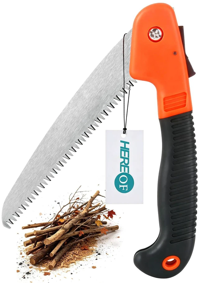 Main image of Saw for Wood Cutting Foding Pruning Saw Branch Cutter for Tree 7 Inch | High Carbon 7 TPI Triple-Edged Teeth, Lockable Easy Carry Non-Slip Ergonomic Handle for Camping Gardening Work, Hiking