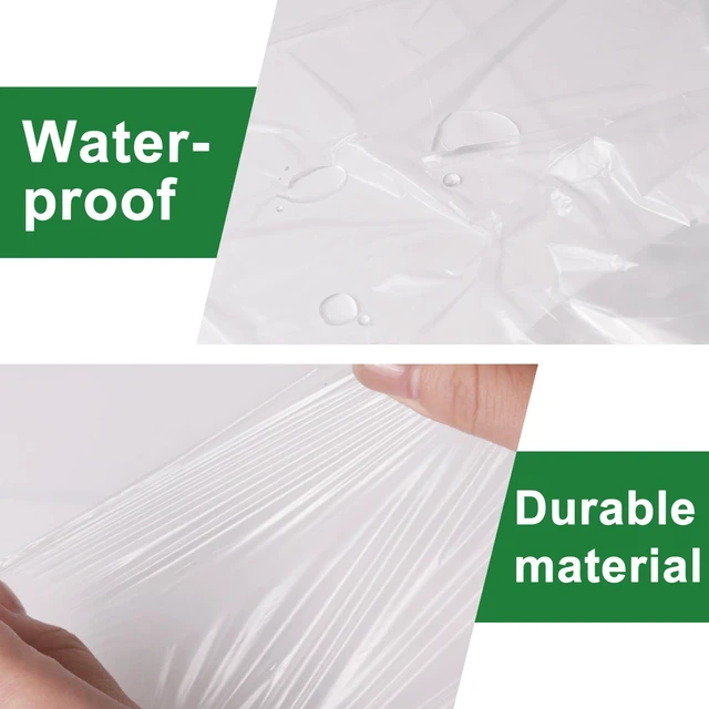 Alt view image 3 of 6 - 2-Pack 9x12 ft Painter Plastic Drop Cloths Sheet,Waterproof Anti-dust Cover, Disposable Tarp for Painting for Couch/Furniture Cover