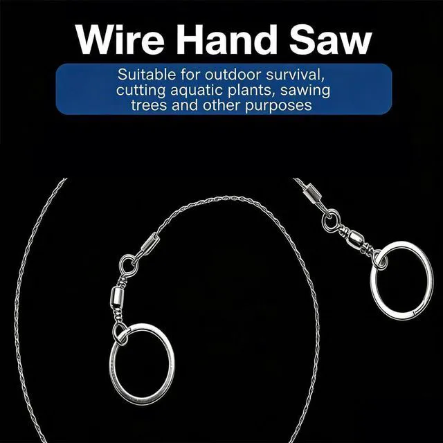 Alt view image 3 of 5 - Stainless Steel Pocket Coping Saw,Portable Emergency Rope Handsaw Blade,Easy to Carry for Branch Cutting, DIY Handicrafts & Emergency Use.