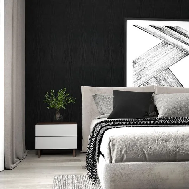 Alt view image 2 of 7 - NVRZQWD Black Wood Grain Peel and Stick Wallpaper Waterproof Thick Vinyl Contact Paper Removable Self Adhesive Wallpaper for Cabinets Countertops Furniture Shelves Walls Easy to Clean 17.7" × 118"