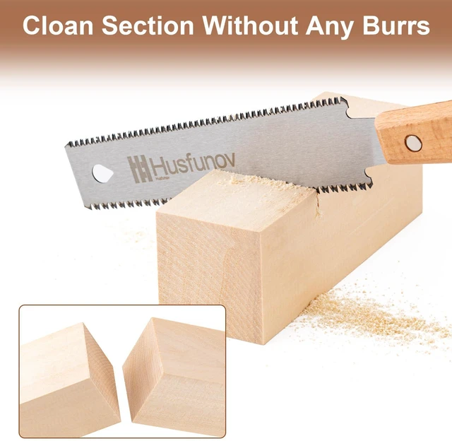 Alt view image 4 of 6 - Japanese Hand Saw, 6 Inch Pull Saw with Double Edges of 11/17 TPI | SK5 Flexible Blade Handle Wood Saw for Woodworking Tools