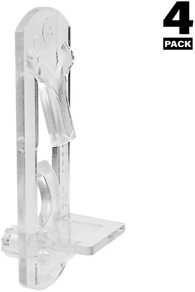 Alt view image 3 of 6 - U 9398N Self-Locking Shelf Support Pegs, 1/4 In. x 3/4 In. | Plastic, 4 Pack