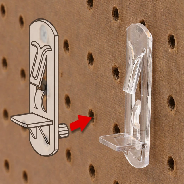 Alt view image 5 of 6 - U 9398N Self-Locking Shelf Support Pegs, 1/4 In. x 3/4 In. | Plastic, 4 Pack