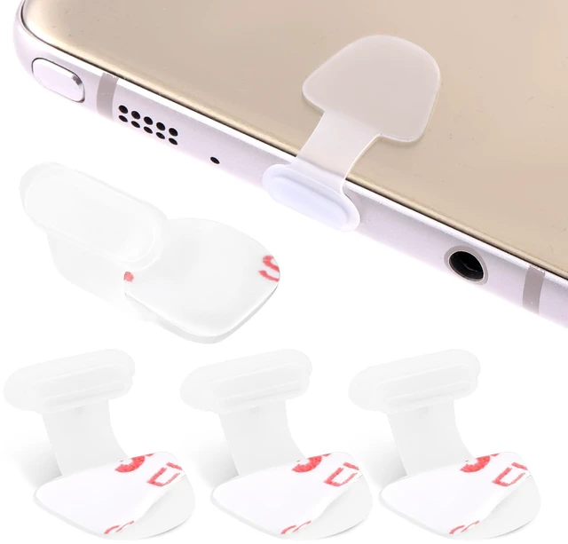 Main image of Amabro 4PCS Type C Port Dust Plug, USB C Dust Cap Anti-Dust Charging Port Plug Silicone Dust Protector Anti Dust Plug Cover Anti-Lost Protective Case Compatible with Laptop Smartphone (Transparent)