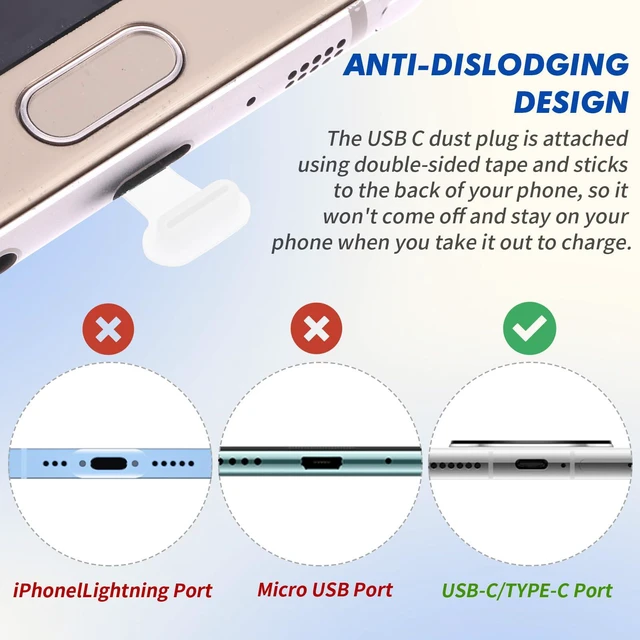 Alt view image 2 of 7 - Amabro 4PCS Type C Port Dust Plug, USB C Dust Cap Anti-Dust Charging Port Plug Silicone Dust Protector Anti Dust Plug Cover Anti-Lost Protective Case Compatible with Laptop Smartphone (Transparent)