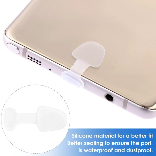 Alt view image 6 of 7 - Amabro 4PCS Type C Port Dust Plug, USB C Dust Cap Anti-Dust Charging Port Plug Silicone Dust Protector Anti Dust Plug Cover Anti-Lost Protective Case Compatible with Laptop Smartphone (Transparent)