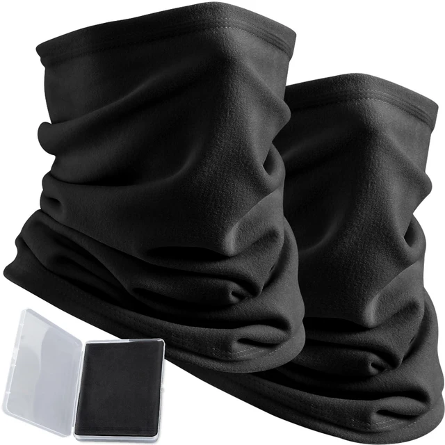 Main image of Showvigor 2 Pack Winter Neck Gaiter for Men & Women, Windproof Fleece Face Mask Cover, Cold Weather Scarf for Skiing, Cycling, Hiking & Outdoor Sports