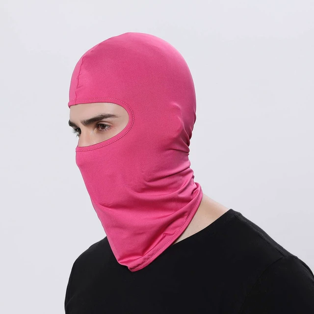 Alt view image 7 of 7 - Rose Red Balaclava Ski Mask, Windproof Sun Protection Hood Full Face Cover | Breathable stretchy, protects face and neck from wind UV dust, fits for skiing, snowboarding, fishing, motorcycling.