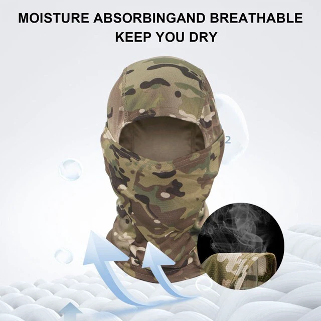 Alt view image 2 of 7 - Balaclava Ski Mask UV Face Cover for Motorcycle Hunting (A32-1PC) | Full Face Mask for Men Women, Windproof Lightweight Uv Protection, Shiesty, Cooling Breathable Camo Design for Outdoor Sports
