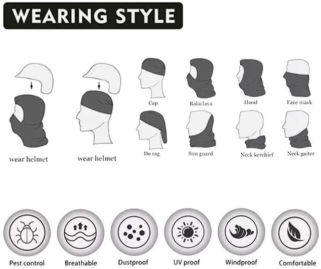 Alt view image 6 of 7 - Balaclava Ski Mask UV Face Cover for Motorcycle Hunting (A32-1PC) | Full Face Mask for Men Women, Windproof Lightweight Uv Protection, Shiesty, Cooling Breathable Camo Design for Outdoor Sports